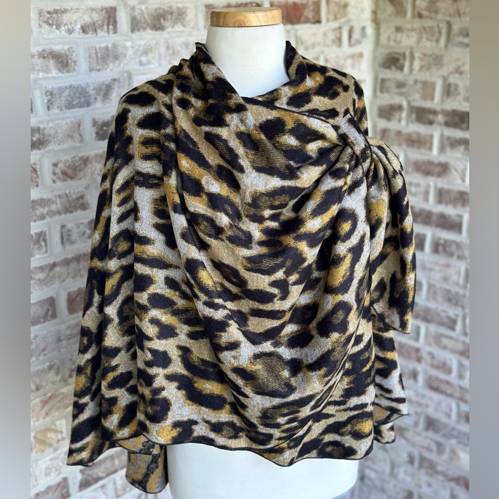 Reversible Cashmere Wrap Poncho/Shawl